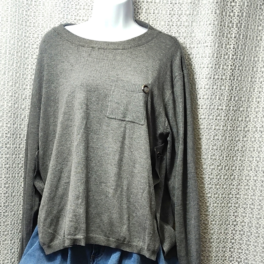 Simply Couture Charcoal Knit Top